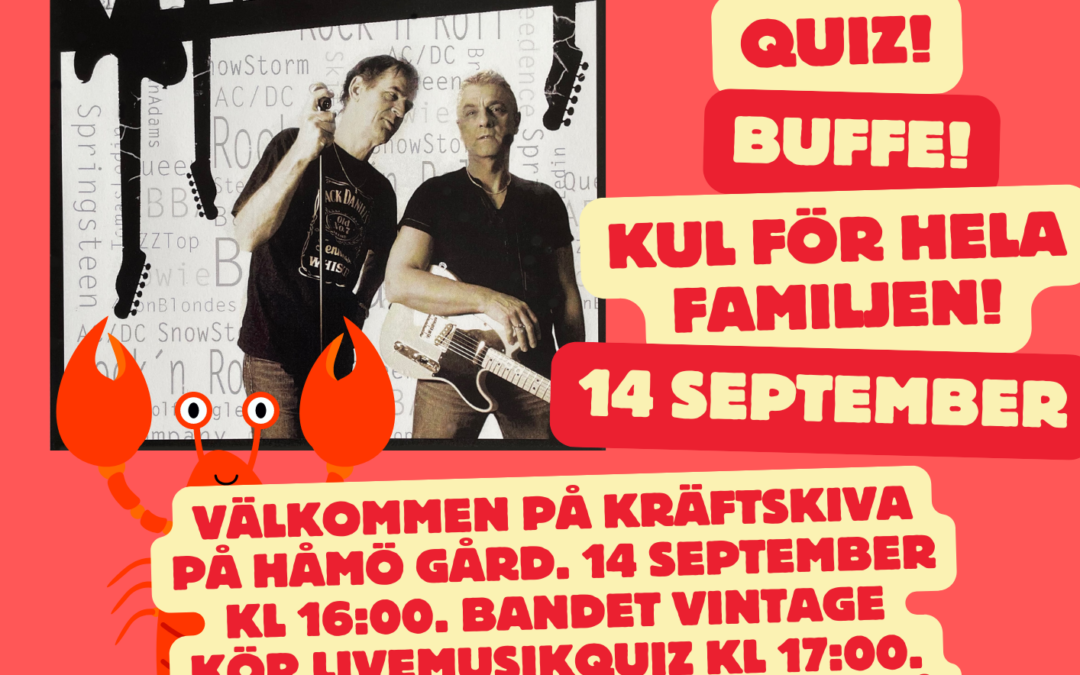 Räkfrossa och Kräftskiva på Håmö Gård! 14/9